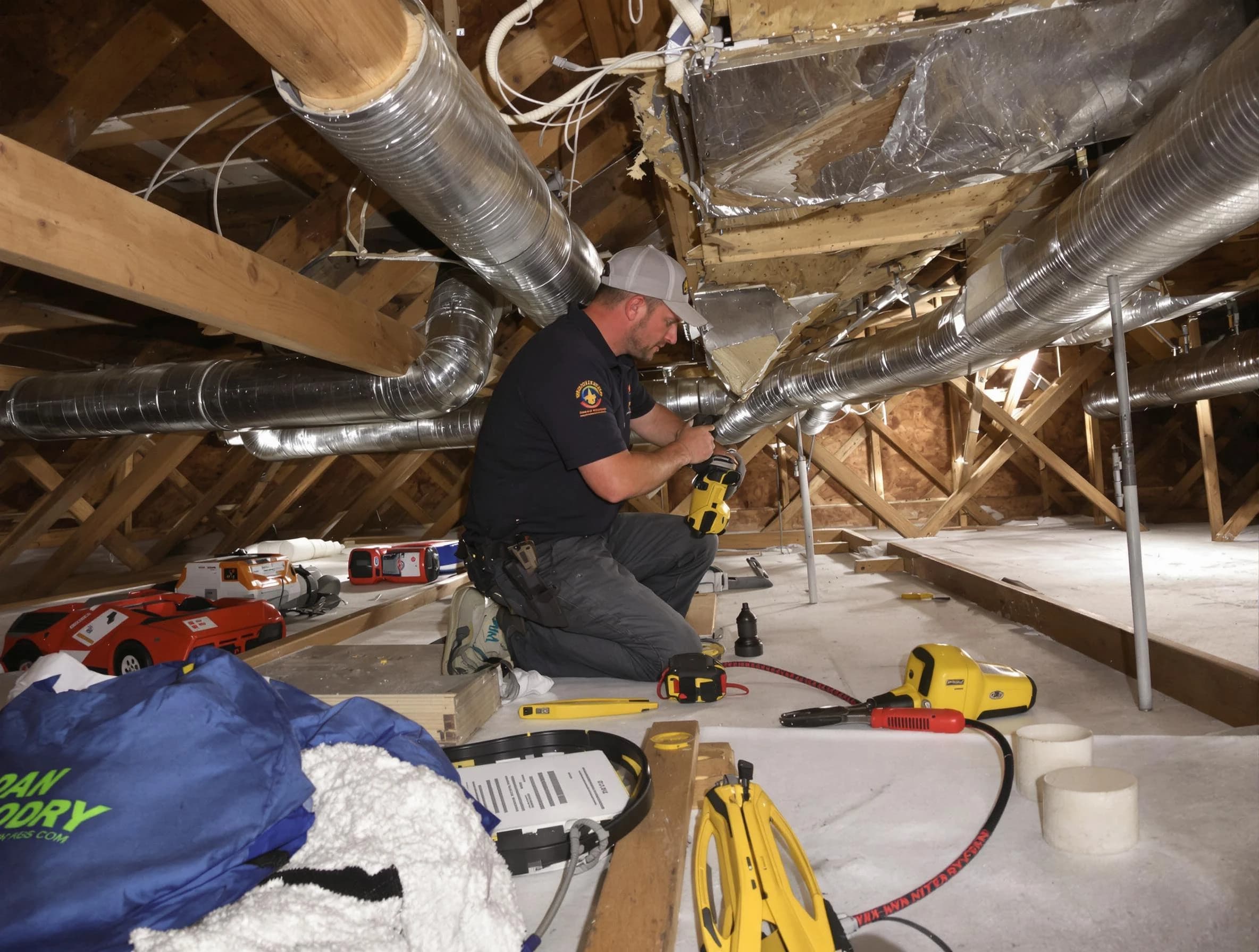 Professional air duct repair by Moore Air Duct Cleaning in Moore