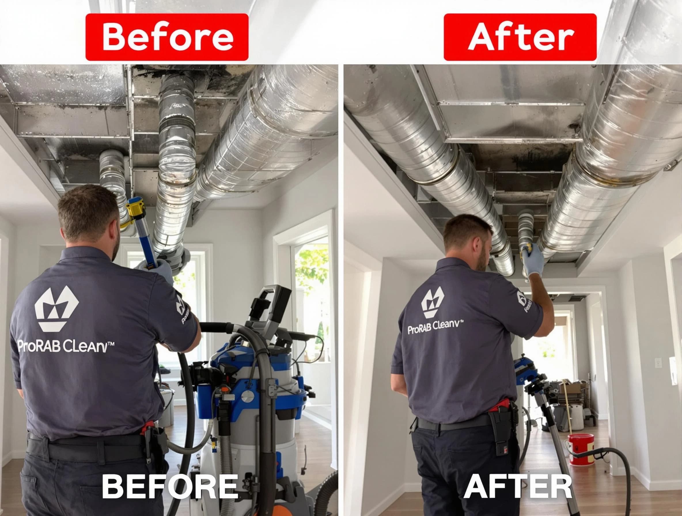 Moore Air Duct Cleaning expert performing thorough residential duct cleaning in a Moore home