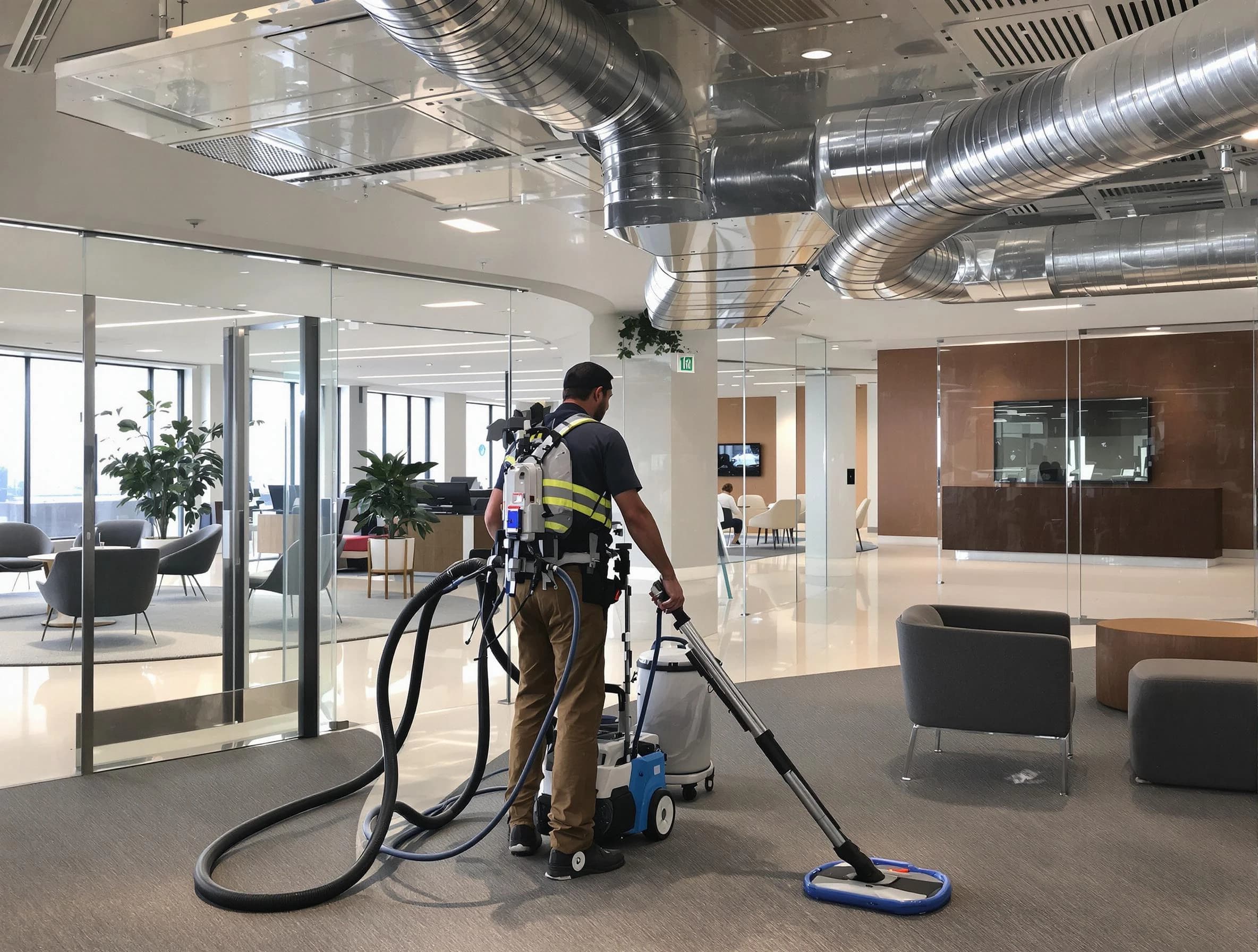 Commercial duct cleaning service by Moore Air Duct Cleaning in Moore