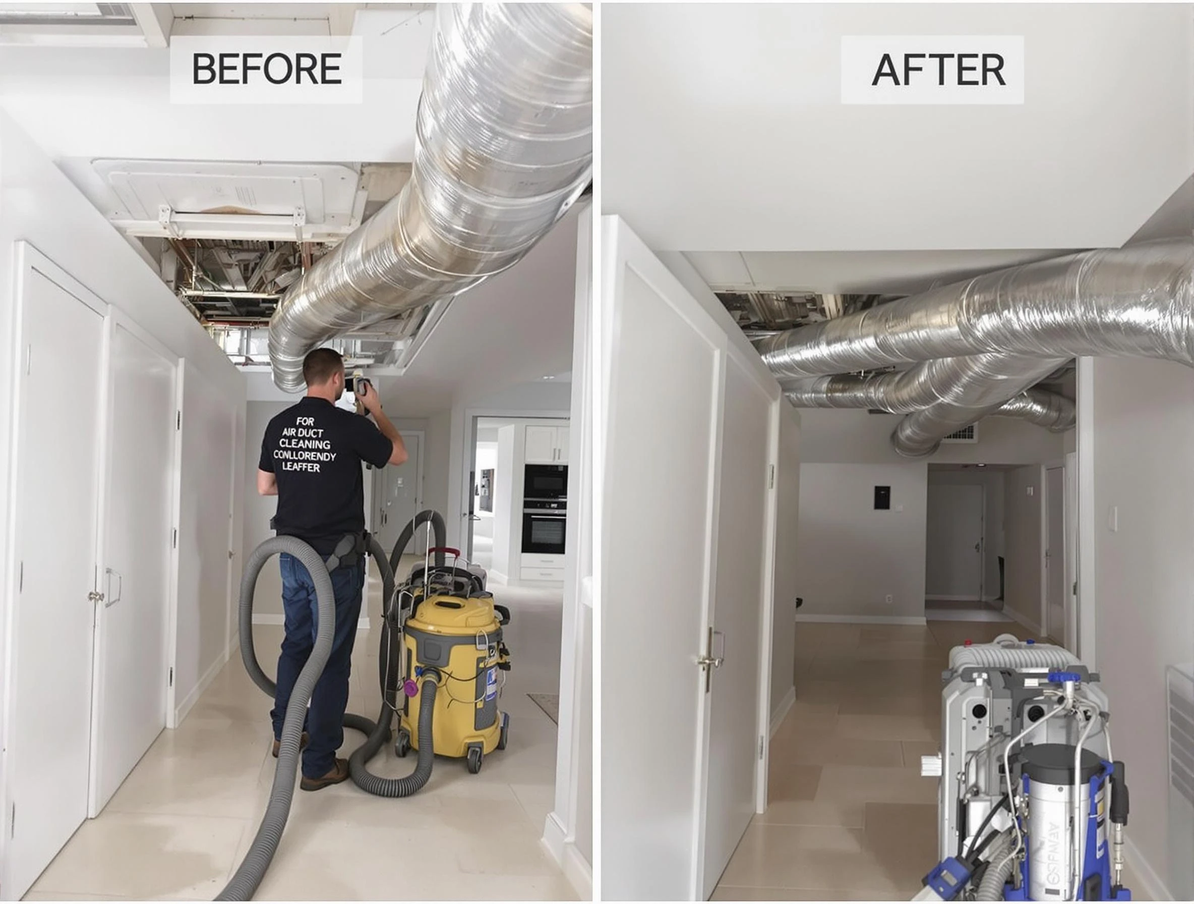 Moore Air Duct Cleaning professional performing thorough air duct cleaning in Moore