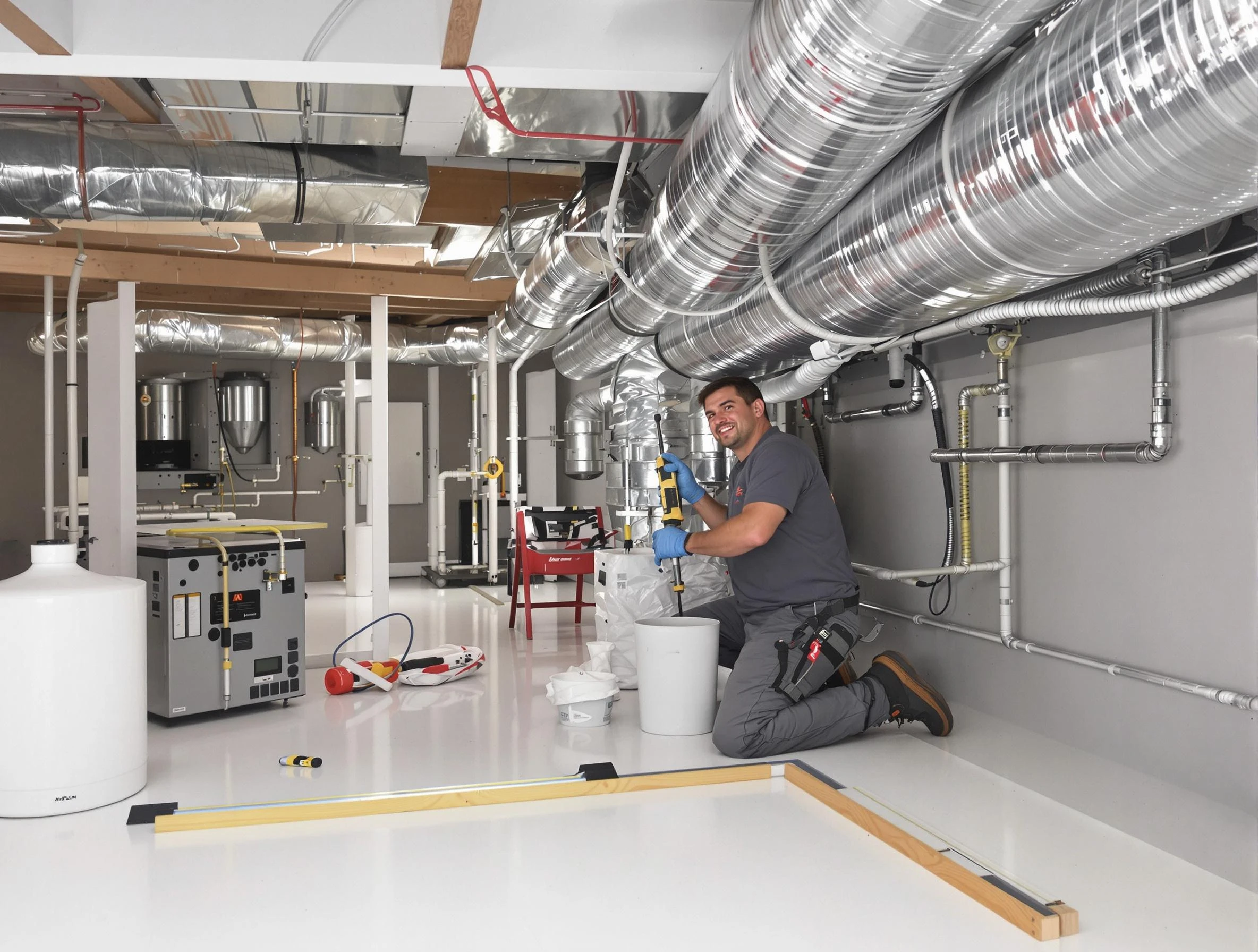 Professional duct sealing service by Moore Air Duct Cleaning in Moore