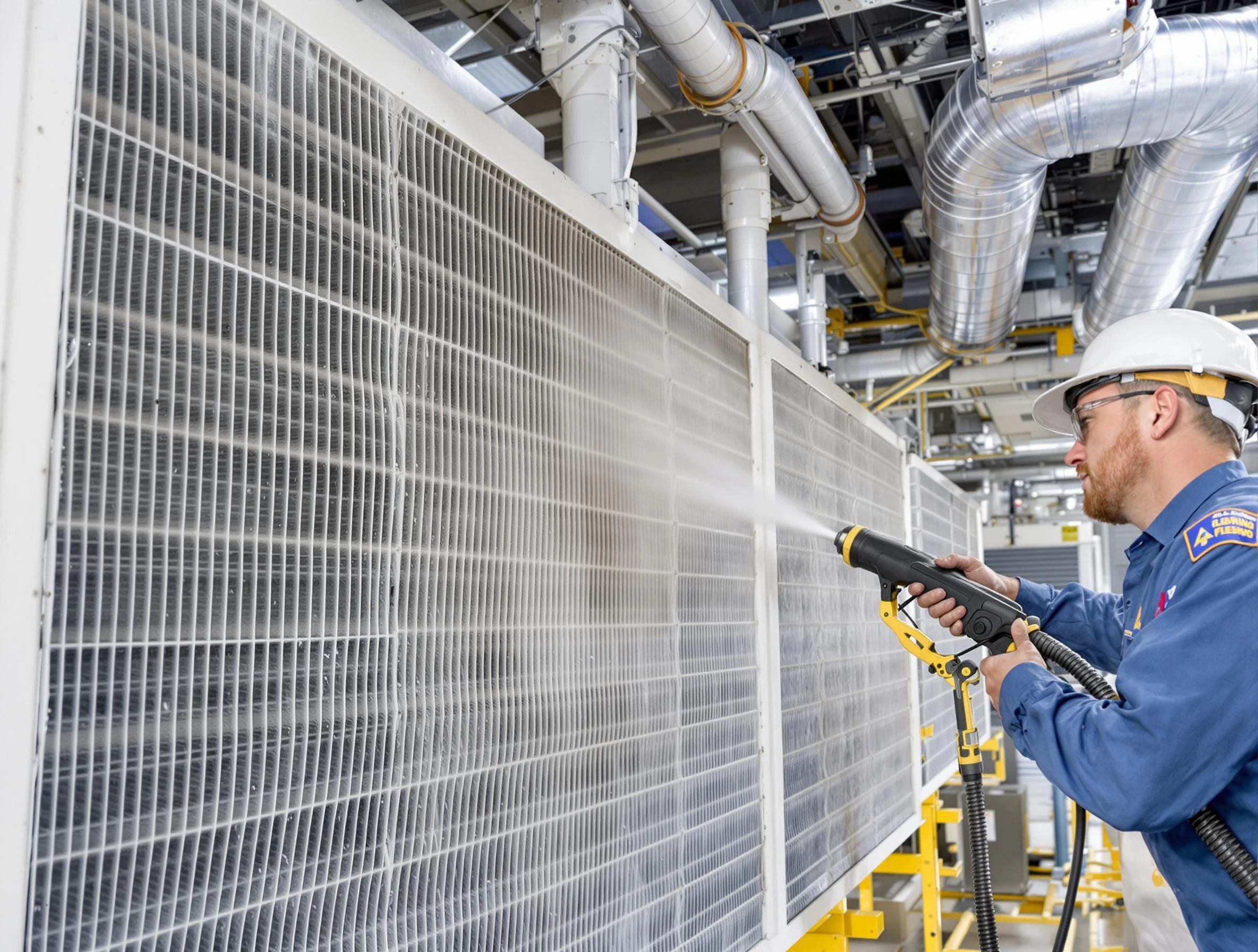 Professional commercial coil cleaning by Moore Air Duct Cleaning in Moore