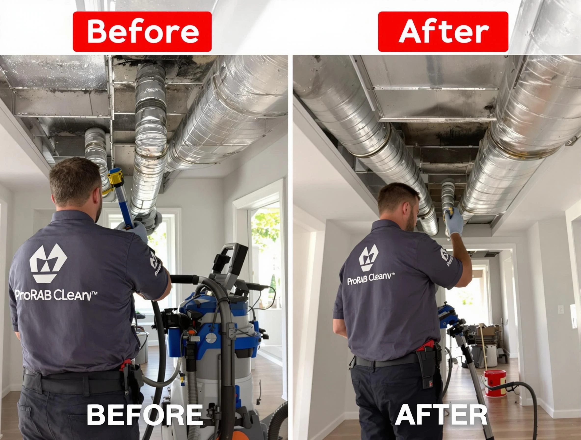 Moore Air Duct Cleaning expert performing thorough residential duct cleaning in a Moore home